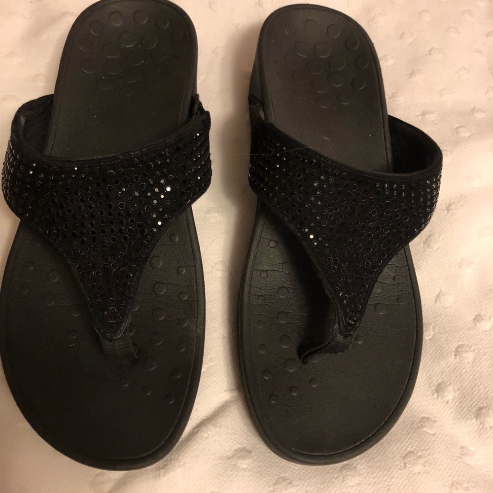 Vionic Black Size 8 Sandals